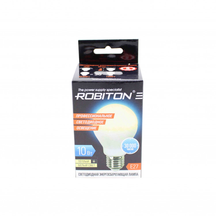 Лампа светодиодная ROBITON LED A60-10W-2700K-E27 BL1