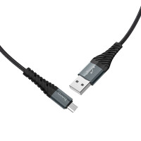 Шнур USB на micro USB штекер  HOCO X38   1м  (2.4A)  плетеный (1/30)