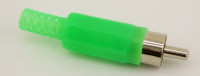 Штекер RCA(тюльпан), на кабель (зеленый) (10/100) REXANT R-0406