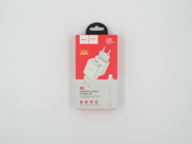 СЗУ с USB HOCO N2 (5V, 2100mAh, шнур TYPE-C)