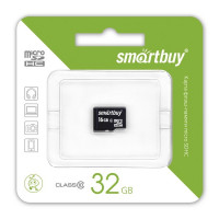 Карта памяти MicroSDHC 32GB Smartbuy class10 без адаптера