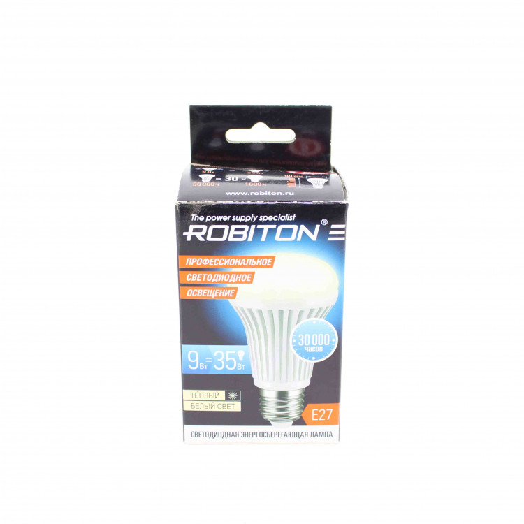 Лампа светодиодная ROBITON LED M60-9W-2700K-E27 BL1