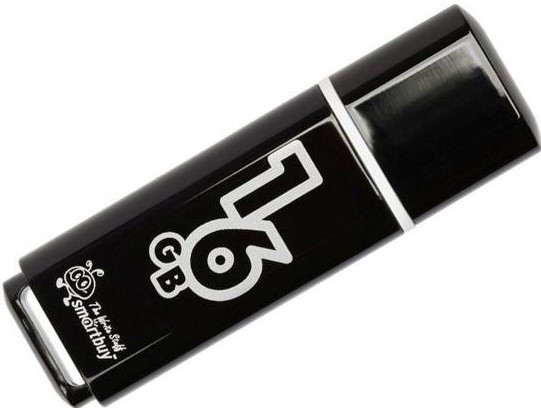 USB-Flash 16GB Smartbuy Glossy series Black (SB16GBGS-K)