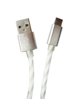 Шнур USB на micro USB штекер  КМ-13/OT-SMM48   1м  силикон, цветной