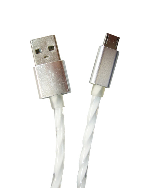 Шнур USB на micro USB штекер  КМ-13/OT-SMM48   1м  силикон, цветной