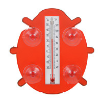 Термометр INBLOOM оконный Божья коровка 17*17 см, для крепления на стекло, пластик