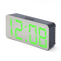 OT-CLT05 часы эл.сетевые зелен.цифры (дата,время,тем-ра,будильник)