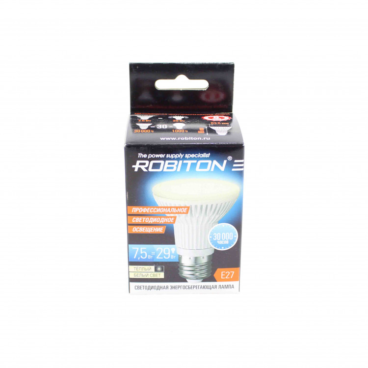 Лампа светодиодная ROBITON LED PAR16-7.5W-2700K-E27 BL1