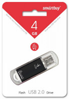 USB-Flash  4Gb Smartbuy V-Cut Black