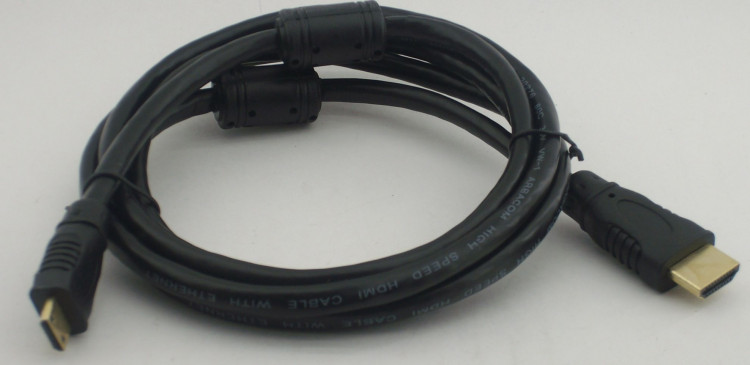Шнур HDMI mini - HDMI   1,5м с феррит. фильт. (зол.)  Ш-252-1.5
