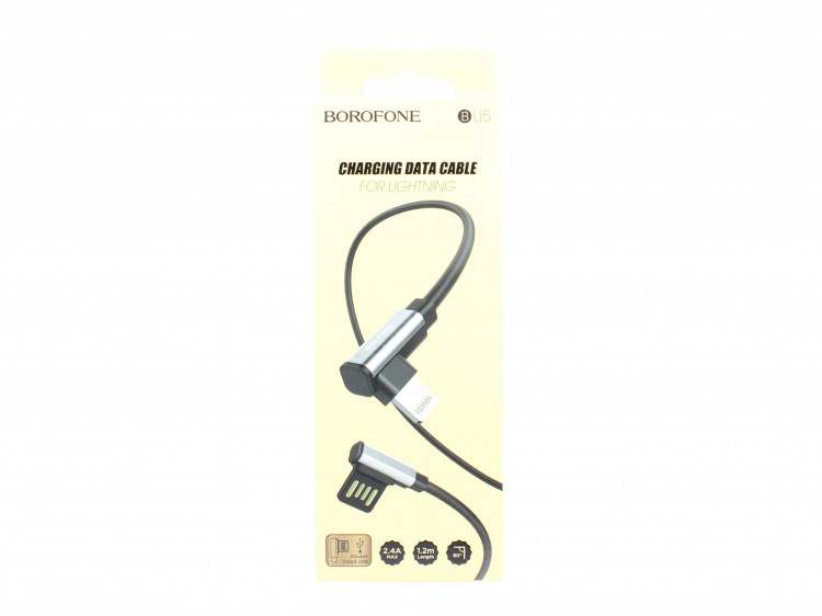 Шнур USB на Lighting  BOROFON BU5    1,2м   (угловой)