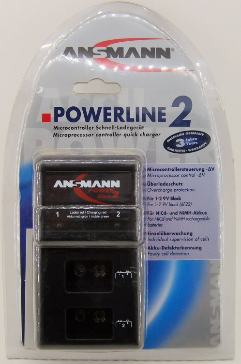 З/У ANSMANN POWERline2 (для аккумул. 9Vx2) A-5107043