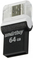 USB-Flash  8GB Smartbuy OTG POKO series Black (SB8GBPO- K)