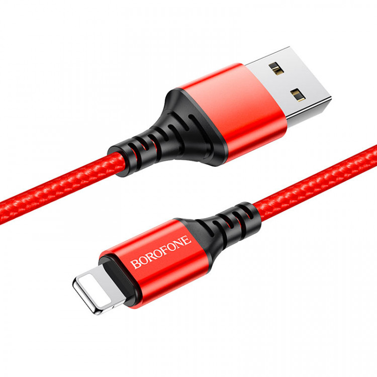 Шнур USB на Lighting  BOROFON BX-54   1м (2.4А) плетеный