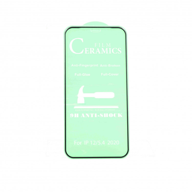 Стекло защитное FILM Geramics на iPhon 12   5,4"/SE2020 (черное)