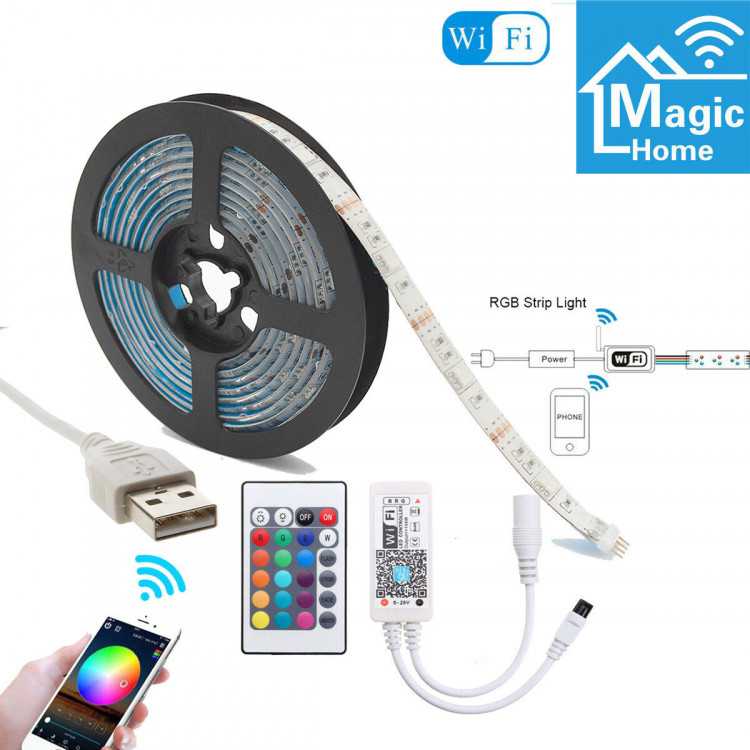 LED лента, IP65, SMD5050/30,  RGB (1м) OG-LDL18 (USB, WI-FI)