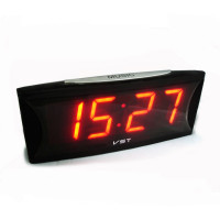 VST719-1 часы эл.сетевые крас.цифры