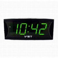VST719-2 часы эл.сетевые зел.цифры