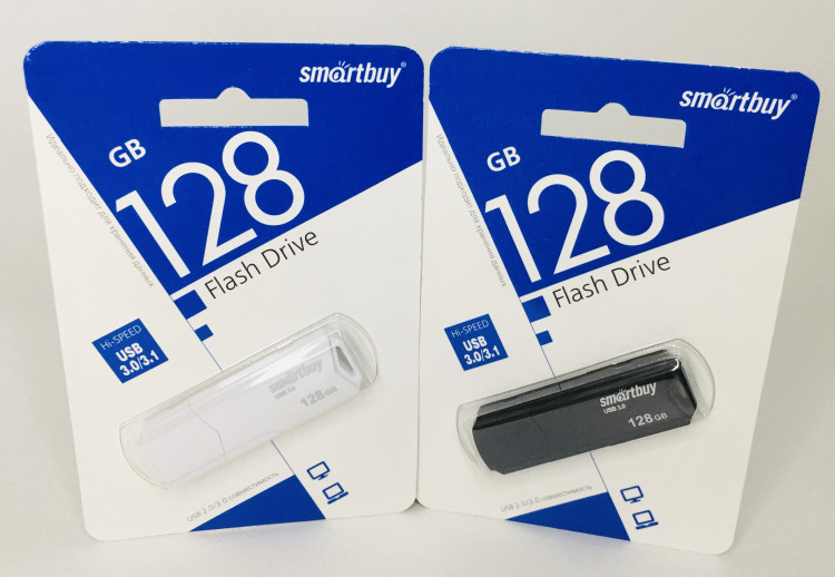 USВ-Flash 128GB 3.0 Smartbuy Clue White