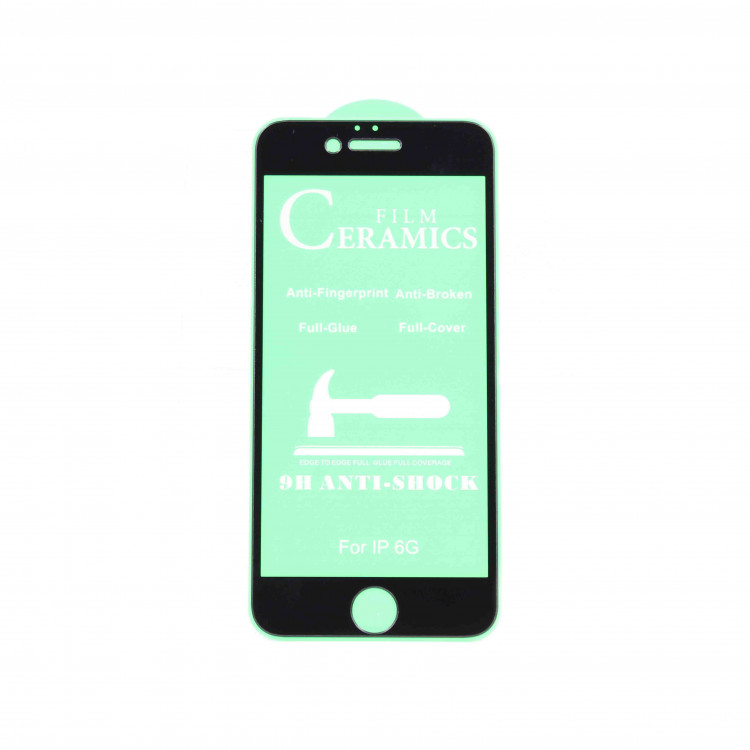 Стекло защитное FILM Geramics на iPhon 6G   (черное)