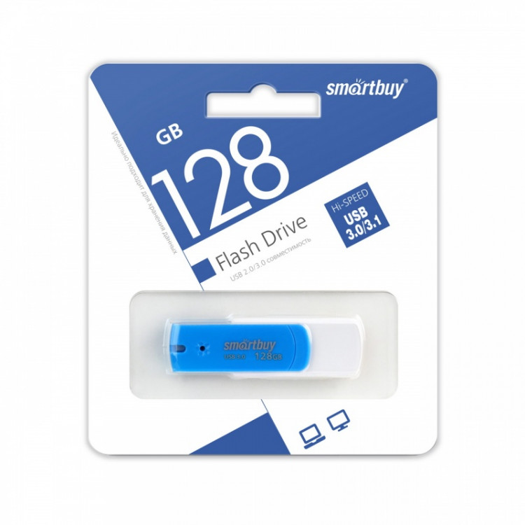 USВ-Flash 128GB 3.0 Smartbuy Diamond Blue (SB128)