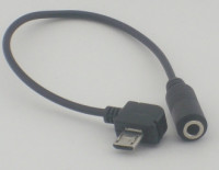 Переходник 3.5мм стерео гнездо - micro USB штекер 0,2 м TS-3025