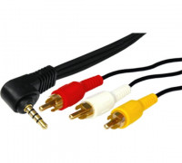 Шнур 3,5мм Стерео штекер - 3*RCA штекер 1.5м (зол.) REXANT R-4412-4