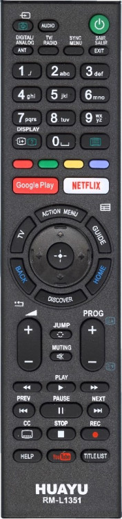 HUAYU RM-L1351 (for SONY TV GOOGL PLAY & NETFLIX)