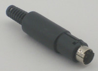 DIN mini 8pin штекер на кабель, пластик (10/100) APP-255