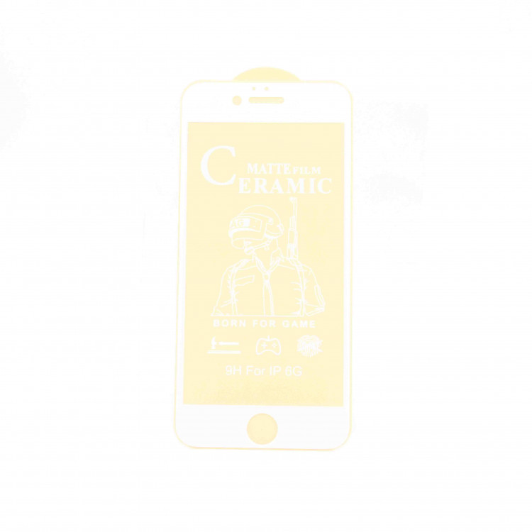 Стекло защитное MATTE Film Geramics на iPhon 6G   (белое)