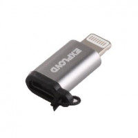 Переходник Lightning штекер - micro USB гнездо Exployd EX-AD-275 (серый)