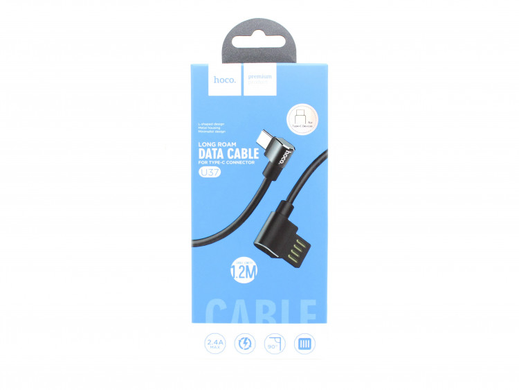 Шнур USB на TYPE-C  HOCO U37-C   1.2м (2.4A) двухсторонний порт (1/27)