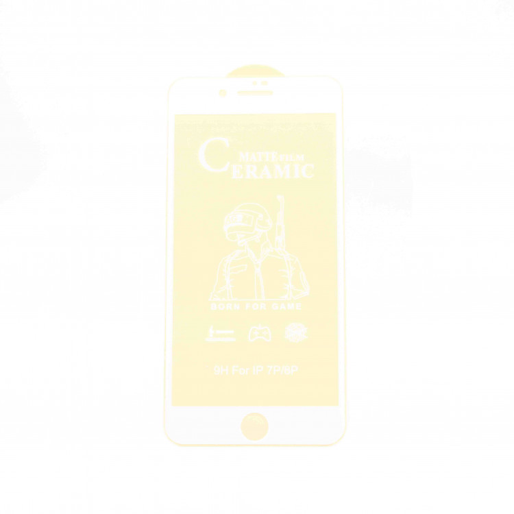 Стекло защитное MATTE Film Geramics на iPhon 7P/8P+   (белое)
