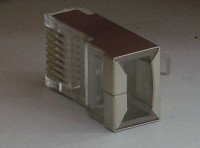 Компьютерный штекер RJ45 8р8с, cat5 (длинный экран,без вставки) T-206 (10)