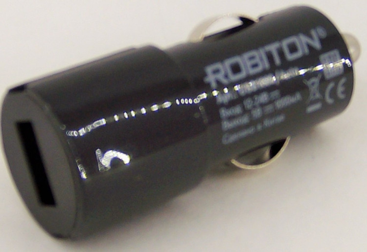 АЗУ ROBITON USB1000/auto 1000мА с USB входом   BL1 (М2093)