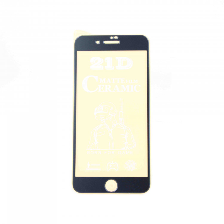 Стекло защитное MATTE Film Geramics на iPhon 7P/8P+   (черное)