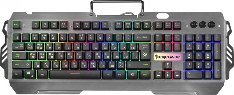 Клавиатура проводная  Defender RENEGADE RGB GK-640DL (игровая с подсветкой)