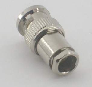 BNC штекер зажим. на RG6 (медь-ник. центр-зол.) (10/100)   Р-341_6