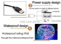 Светодиодная нить  SMD0508, Огонек желтый OG-LDL08  (5м) с USB
