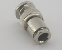 BNC штекер зажимной на RG59U (медь-ник. центр-зол.) (10/100) Р-341_59