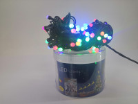 Гирляндa 200LED (10м) RGB черный кабель