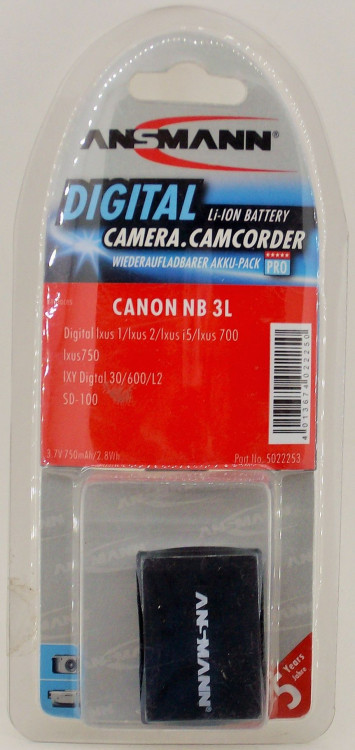 Аккумулятор ANSMANN A-Can NB 3 L (Li 750, 3.7V)  BL1