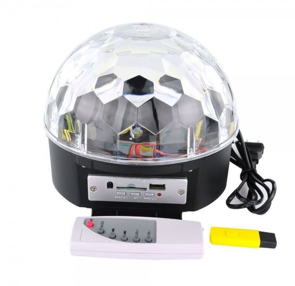Диско шар MP3 Огонёк MP-381/OG-LDS04 (USB, SD, пульт ДУ,2*3 Вт, датчик звука)1/12