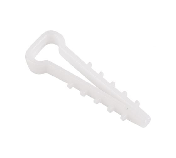 Дюбель-хомут   5-10мм нейлоновый прямоугольный, белый (100шт)  R-4611