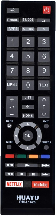 HUAYU RM-L1625 (for TOSHIBA TV NETFLIX & YOUTUBE)