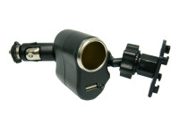 Крепление в прикуриватель + USB TD-038 (универсальное)