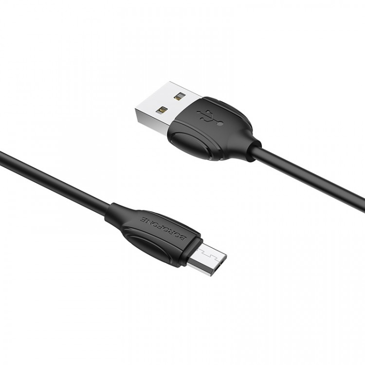 Шнур USB на micro USB штекер  BOROFON BX-19   1м (2.4A) (1/15)