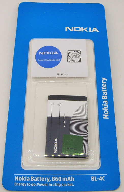 Аккумулятор для NOKIA  BL-4C с галограмой в BL-1  (6100/6260/6131/7270) 890mAh