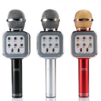 Микрофон беспроводной WSTER WS-1818 (Bluetooth, динамики, USB)