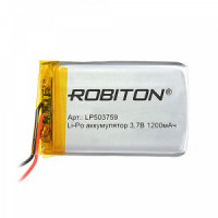 Аккумулятор Robiton LP503759 (3.7B,1200mAh)